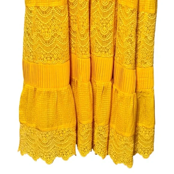 HD in Paris | Anthropologie Villanelle Lace Midi Length Sleeveless Dress Small - Picture 5 of 11